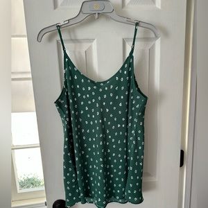 Rachel Zoe Green and White Floral Tank